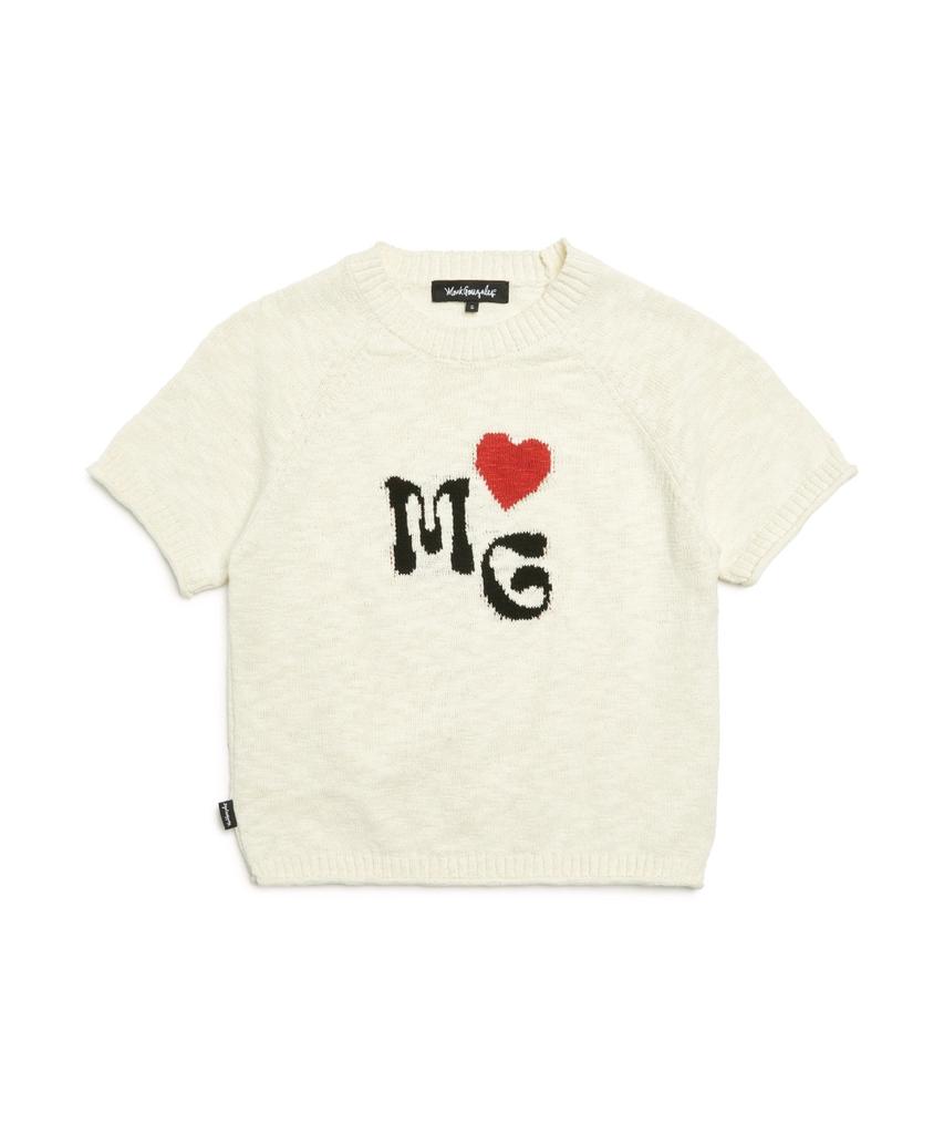 MARK GONZALES Women'S Mg Slub Short Sleeve Knit - Ivory