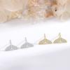 Fish Tail Earrings Female Korean Version Fresh Full Diamond Earrings Ins Versatile Ear Jewelry