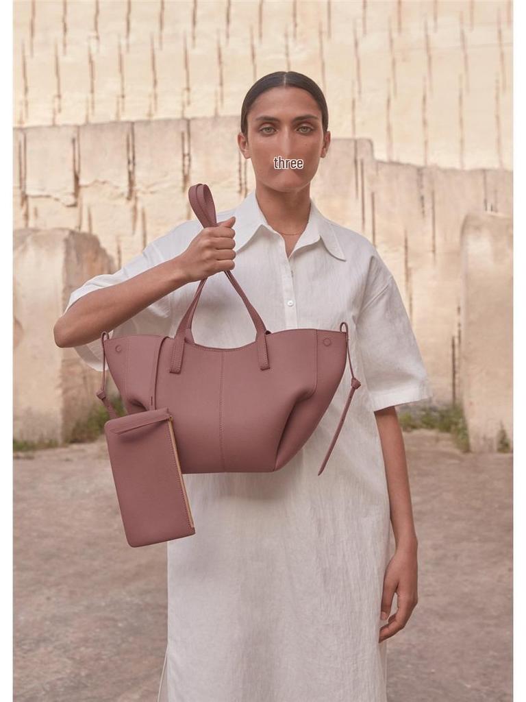 Оригинальная женская большая сумка-тоут Polene из коровьей кожи с плиссированным дизайном – модная сумка на плечо и подмышку.