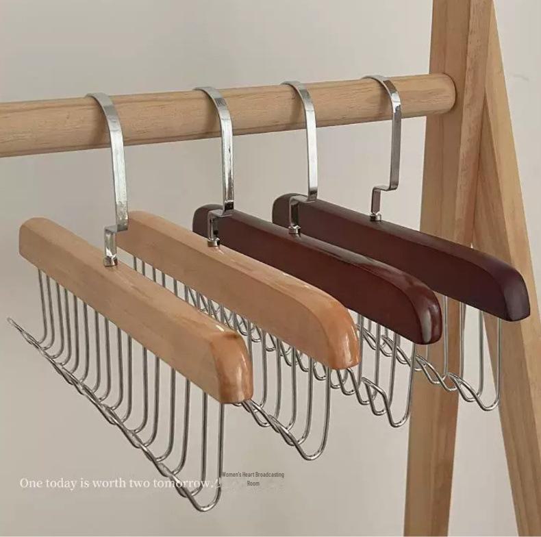 Многофункциональная вешалка из массива дерева для жилетов, галстуков и нижнего белья