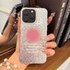 Розовый градиентный чехол-сцена для iphone 13 15 12 XR 16 Plus 14 18 Pro Max Air 17 Pro 11 XS Max Серебристый блеск Трескающийся фон