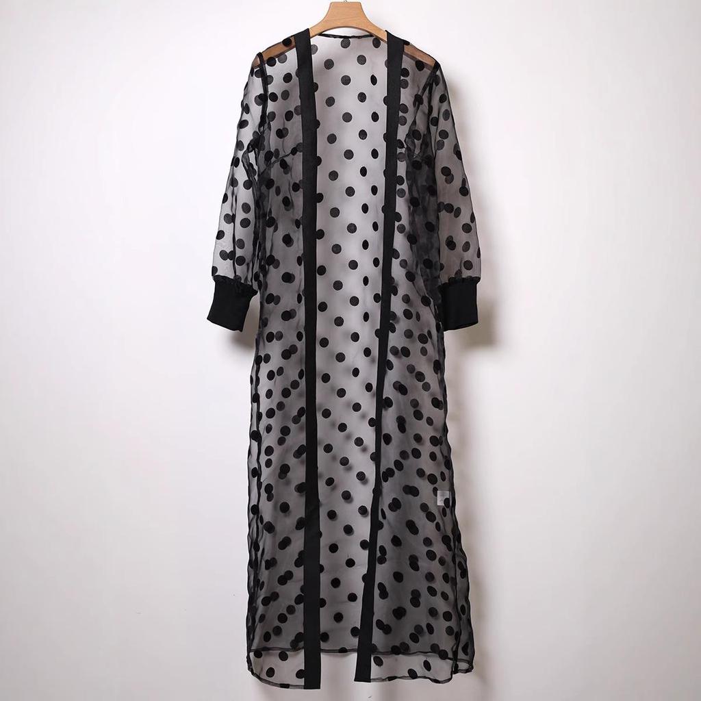 Мусульманский женский кардиган-шаль в горошек, просвечивающий - Весенне-летняя ближневосточная одежда