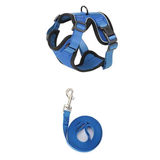 Кошачья шлейка и поводок для прогулок, регулируемый, устойчивый к побегу, жилет для котят, шлейка со светоотражающими полосками для котят средних и больших размеров