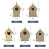 Wooden Bird Nest Hous DIY Hummingbird Cages Easy To Assemble Hanging Birdhouse  Outdoor