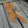 Садовый кол-опора в виде ржавой металлической стрекозы, Винтажное уличное украшение для газона и патио