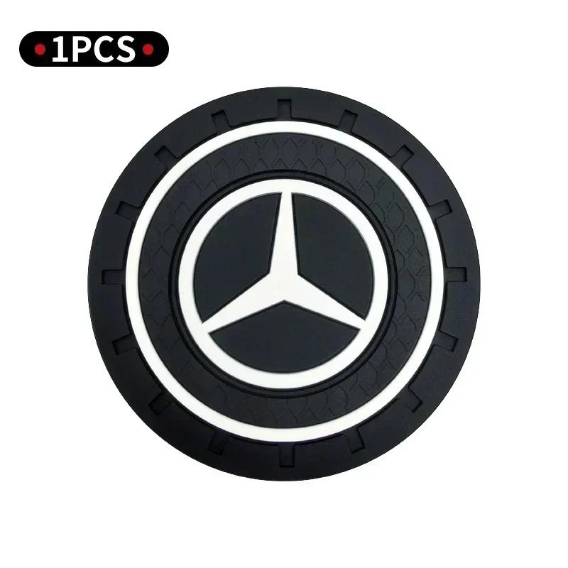 1/2Pcs Car Auto Water Cup Slot Non-Slip Mat Water Cup Bottle Holder Mat For Mercedes benz A B R G Class GLK GLA w204 W251 W463 NOQRS1