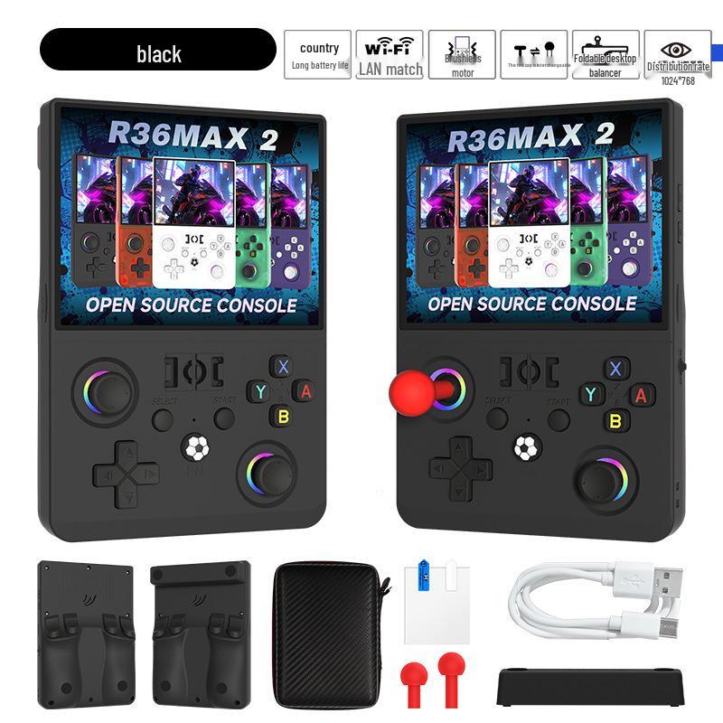 Портативная игровая консоль с открытым исходным кодом R36MAX2: Классическая GBA, FC Аркада, Портативная PSP