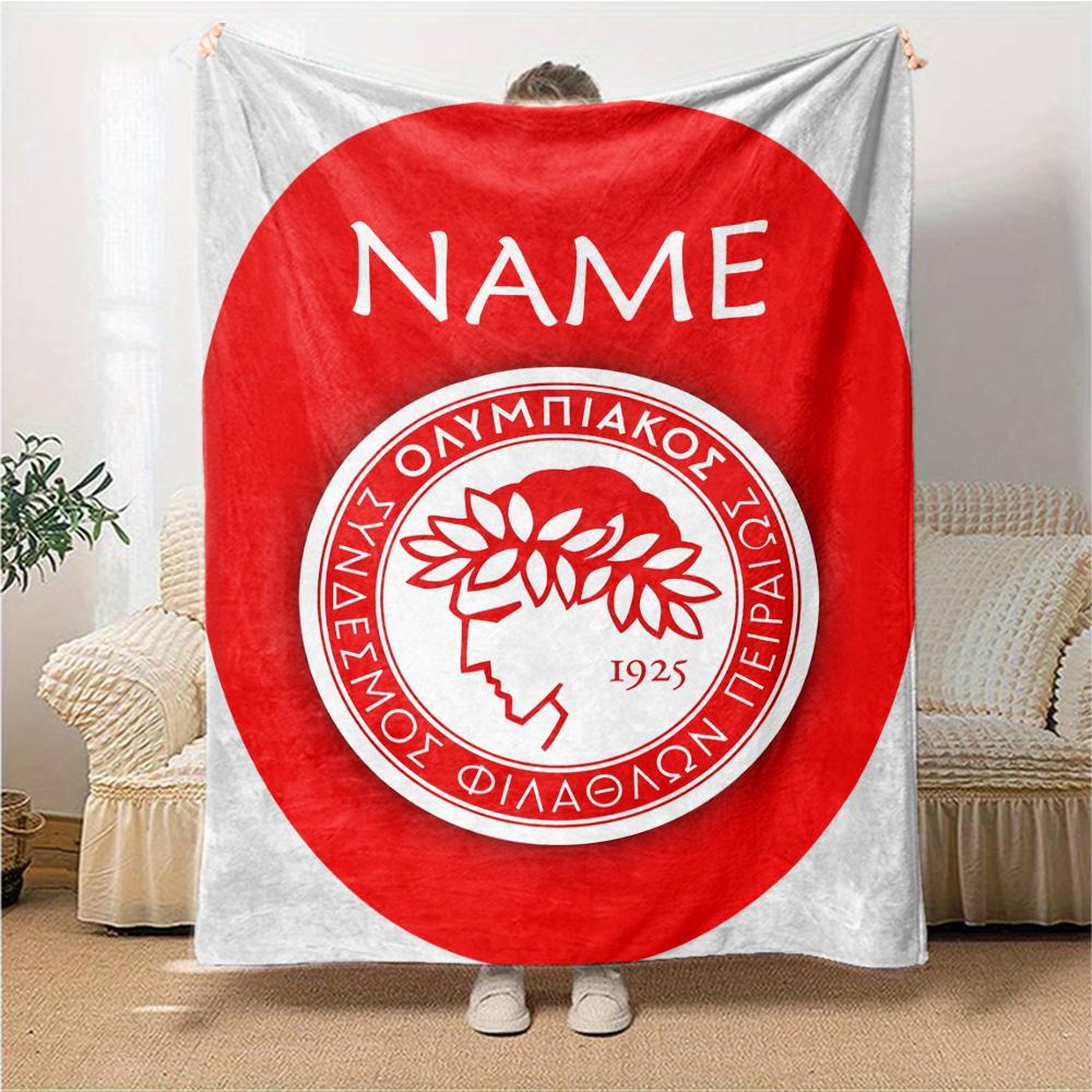 Custom Name Lion Crest Badge blanket for Couch & Bed, Plush Cozy Fuzzy Blanket Super Soft & Warm Blankets for Fall and Winter. 0908283