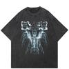 2026 Унисекс Футболка Streetwear КВАРТАЛ 24 Графика со скелетом