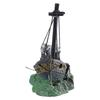 Aquarium Resin Decorations Sunken Ship Ornaments Landscaping Accessories Betta Cave Hideout for Fish Rest for Play Sleep