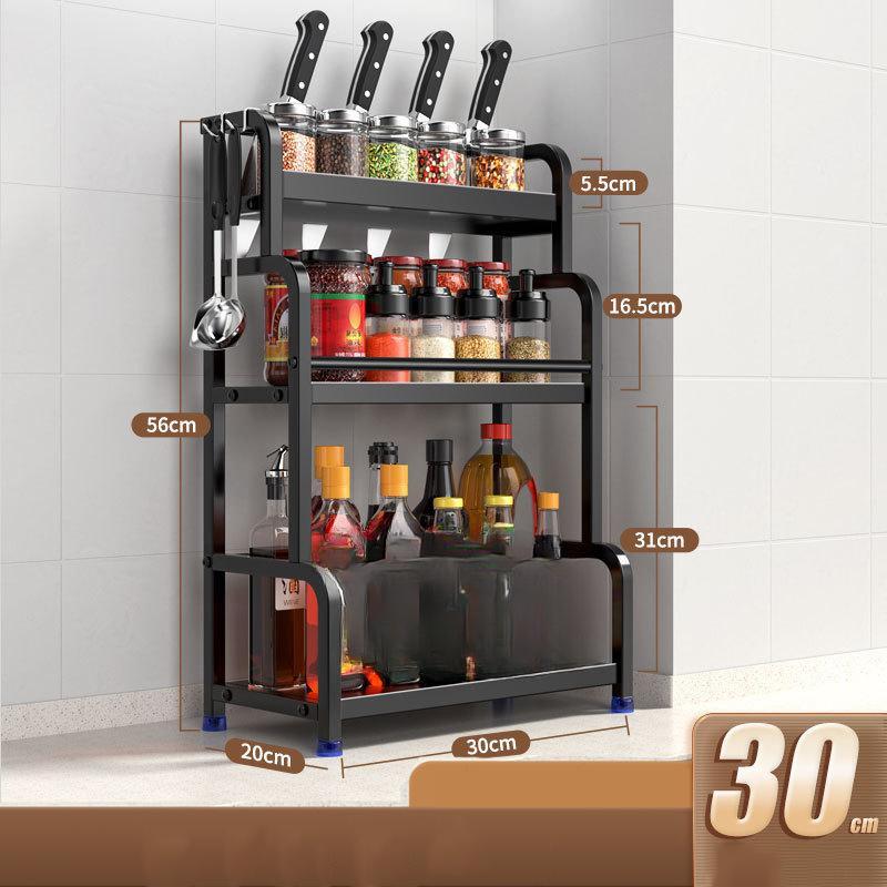 2/3-слойная кухонная полка для хранения, стеллаж для хранения приправ из нержавеющей стали, полка для палочек для еды, органайзер, органайзер для банок с ножами, аксессуары для дома, без перфорации