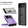 Противоударный матовый чехол-подставка для Samsung Galaxy Z Flip 4 5g, защитный шарнир, жесткий чехол-кронштейн для Samsung Z Flip4, чехол