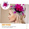 POPETPOP Mesh Decorative Headband Wedding Tops Hat Veil Black and Rose Red Netting Accent Hat for Women Tea Party and Special Occasion Accessories