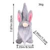 Easter Pink Eared Plaid Rabbit Pygmy Doll Doll Ornament Home Decoration Supplies