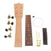 Make Your Own Ukulele Kit Guitar Neck String Knob Bridge Wooden 21in Unfinished Ukulele Parts