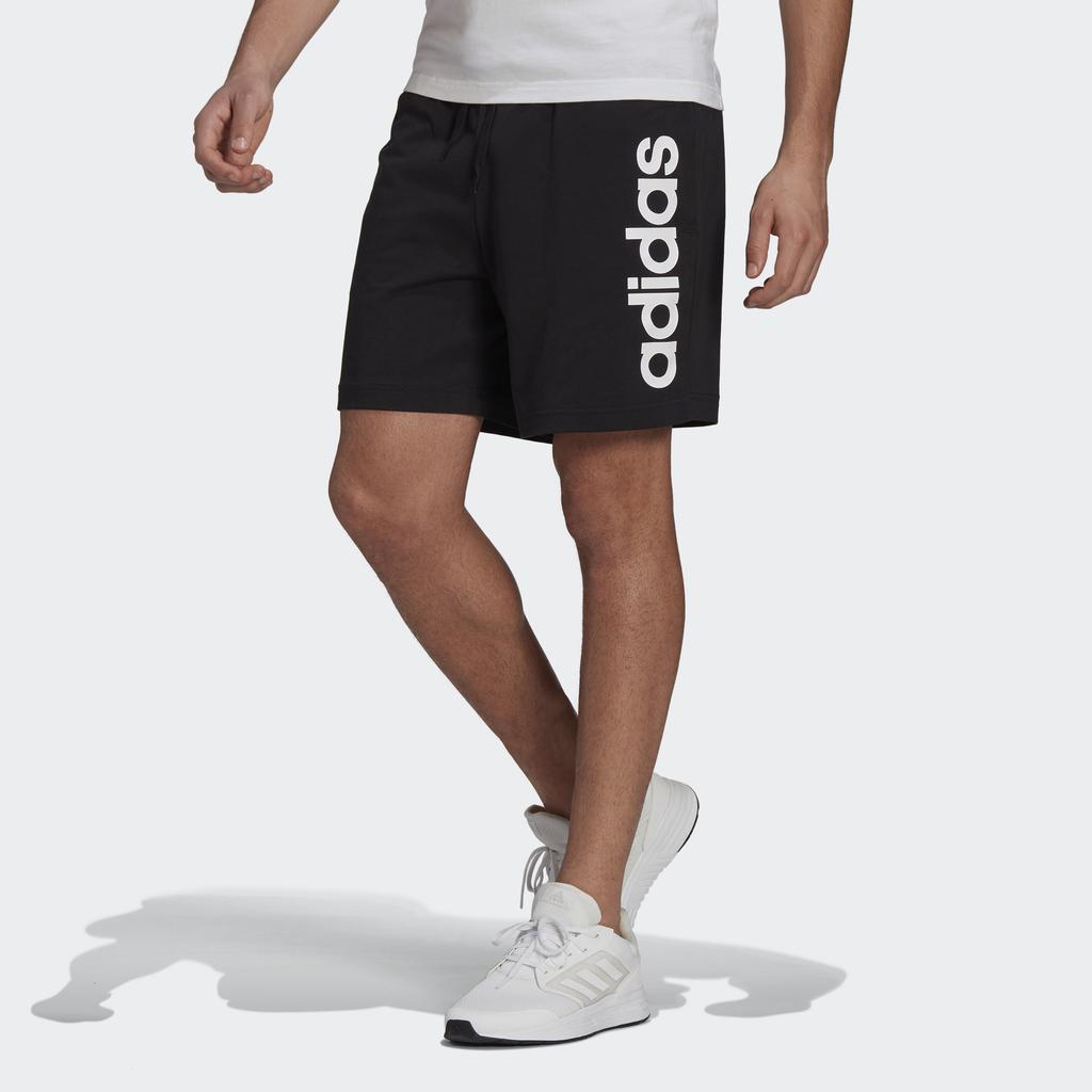 adidas Мужские дышащие спортивные шорты с принтом логотипа Мужские шорты Черные GK9604
