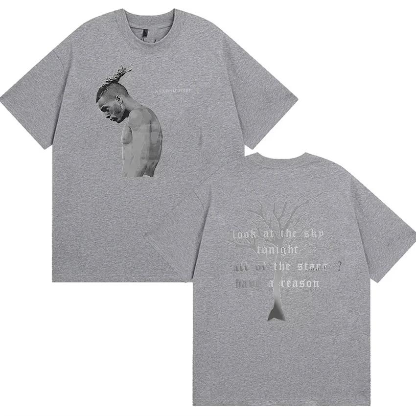 Rapper XXXTentacion New Album 2026 Merch T Shirt Unisexs Vintage Gothic Short Sleeve Cotton Tshirts Unisex Hip Hop Tshirts Unisex