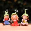Adorable Baby Doll Figurine Trio: See No, Hear No, Speak No Evil - Desktop Decoration & Micro Landscape Ornament
