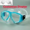 Оптические очки для дайвинга из закаленного стекла, корректирующая плавательная маска для близоруких пловцов, диапазон диоптрий от -1,0 до -8,0