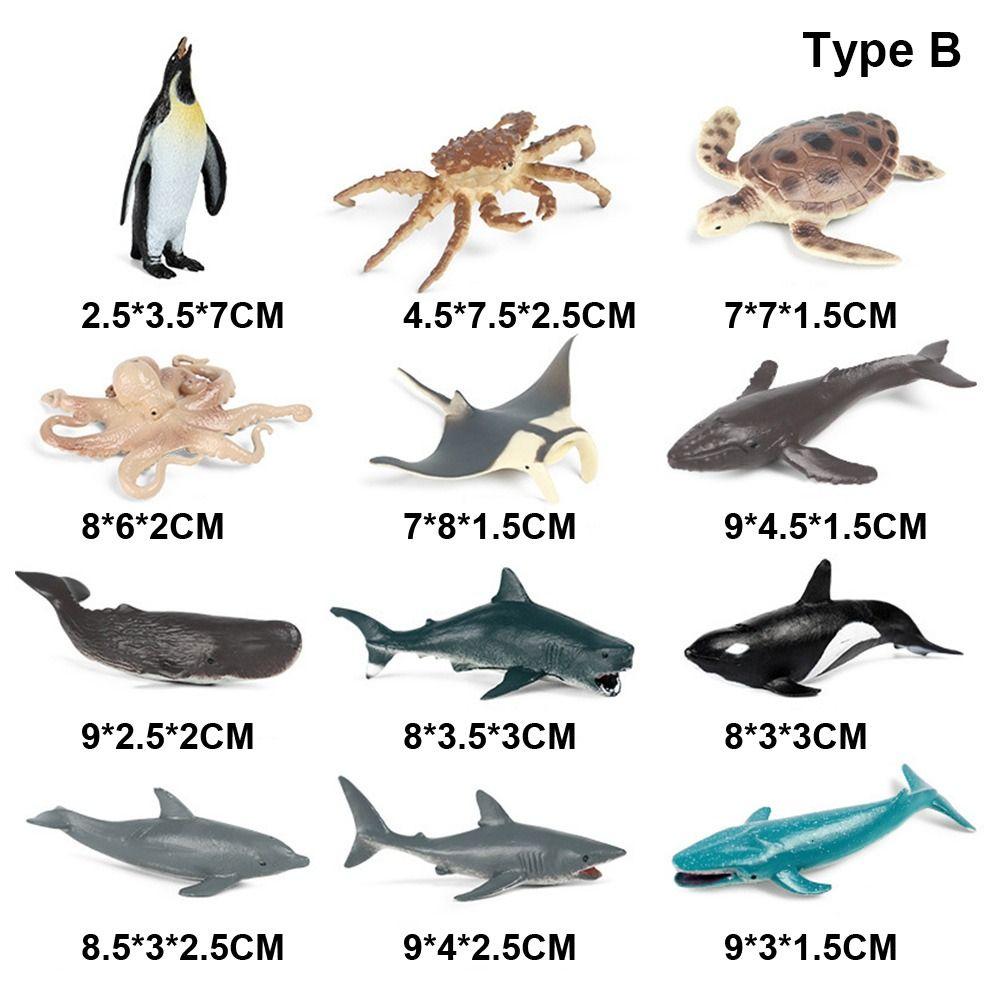 12pcs Mini Insects Simulation Ocean Animal Figurine Dog Cat Wild Animal Model Kids Toys