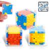2Pcs Kids Puzzle Educational Toys Transparent 3D Walking Bead Three-Dimensional Maze Pinball Pressure Relief Mini Round Maze Toy