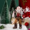 Christmas Decoration Santa Claus Figurine Desktop Ornament Standing Figure Doll for