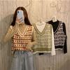 Knitted Vest Sweater Women Spring and Autumn 2023 Pullover Outwear Retro Short Layup Sweater Tank  Horse Sweater Vest Female Top