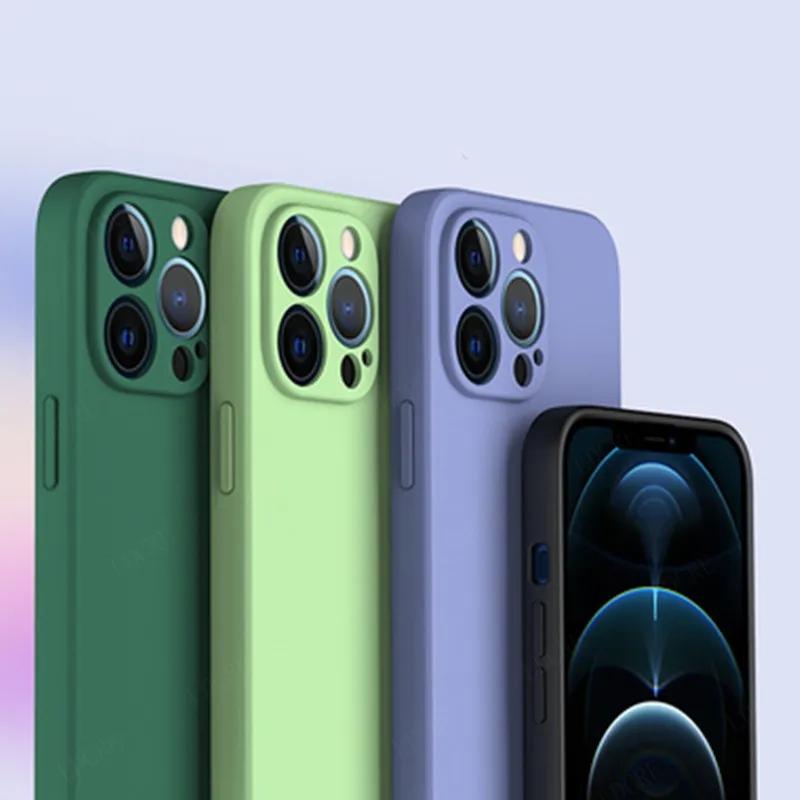 Мягкий квадратный жидкий силиконовый чехол для телефона для iPhone 15 Pro Max Plus 15Pro 15Plus 15Pro Max, противоударный чехол из ТПУ с полной задней крышкой