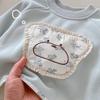 Толстовка из флиса с цветочной аппликацией для девочек, Возраст 0-5 лет, Зимняя детская мода, Толстый пуловер с дизайном медведя, AY705