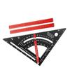 7 Inch Carpenter Square 80 degrees  Angle Adjustable Combination Triangle Ruler Rafter Square with 2 Pencils Imperial