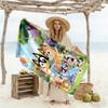 Bluey's Musical Adventure Personalized Text Beach Towel High Absorbency & Quick-Dry