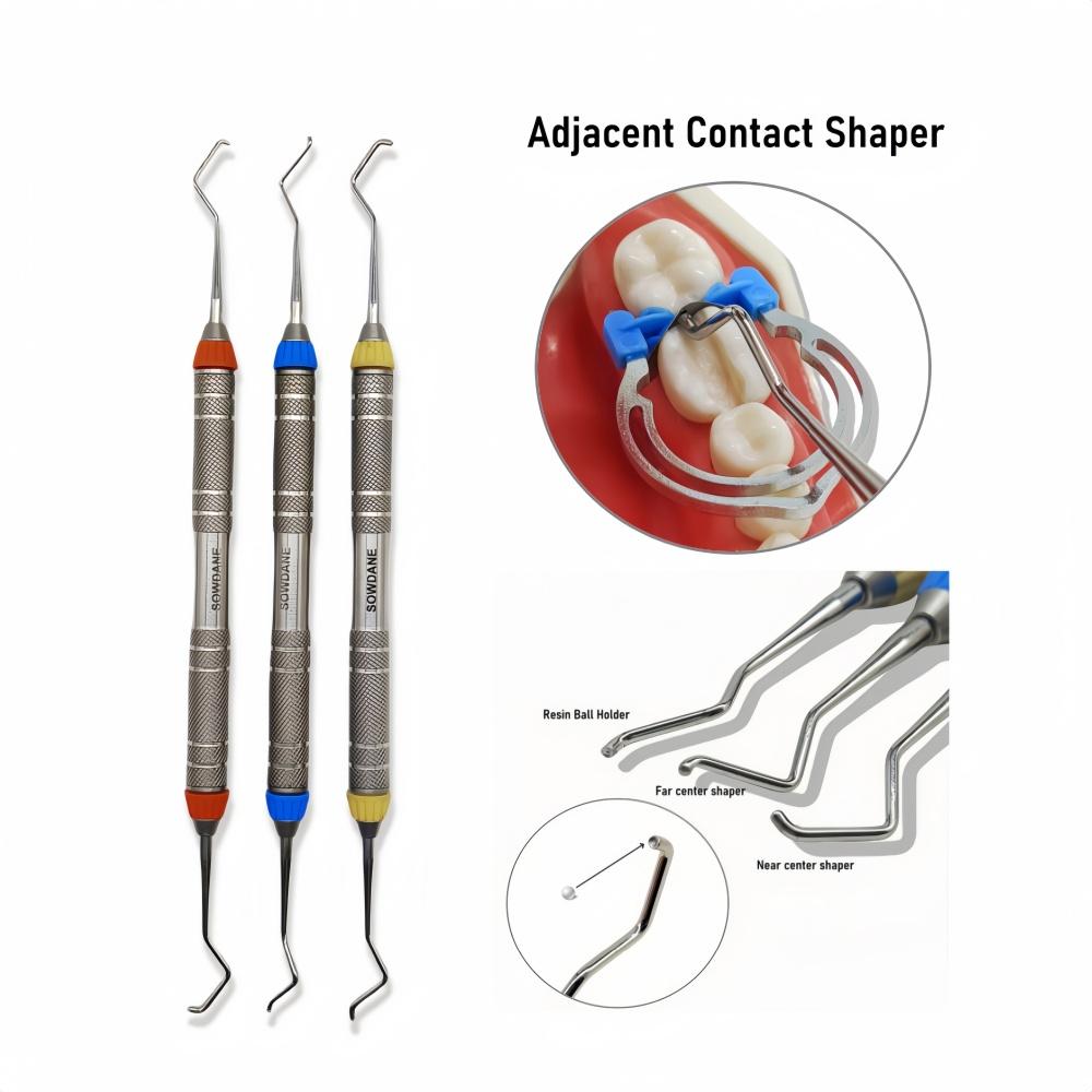 1 шт. стоматологический композитный наполнитель из смолы, контактный формирователь для плотного контакта в соседних стыках, шпатель для заполнения