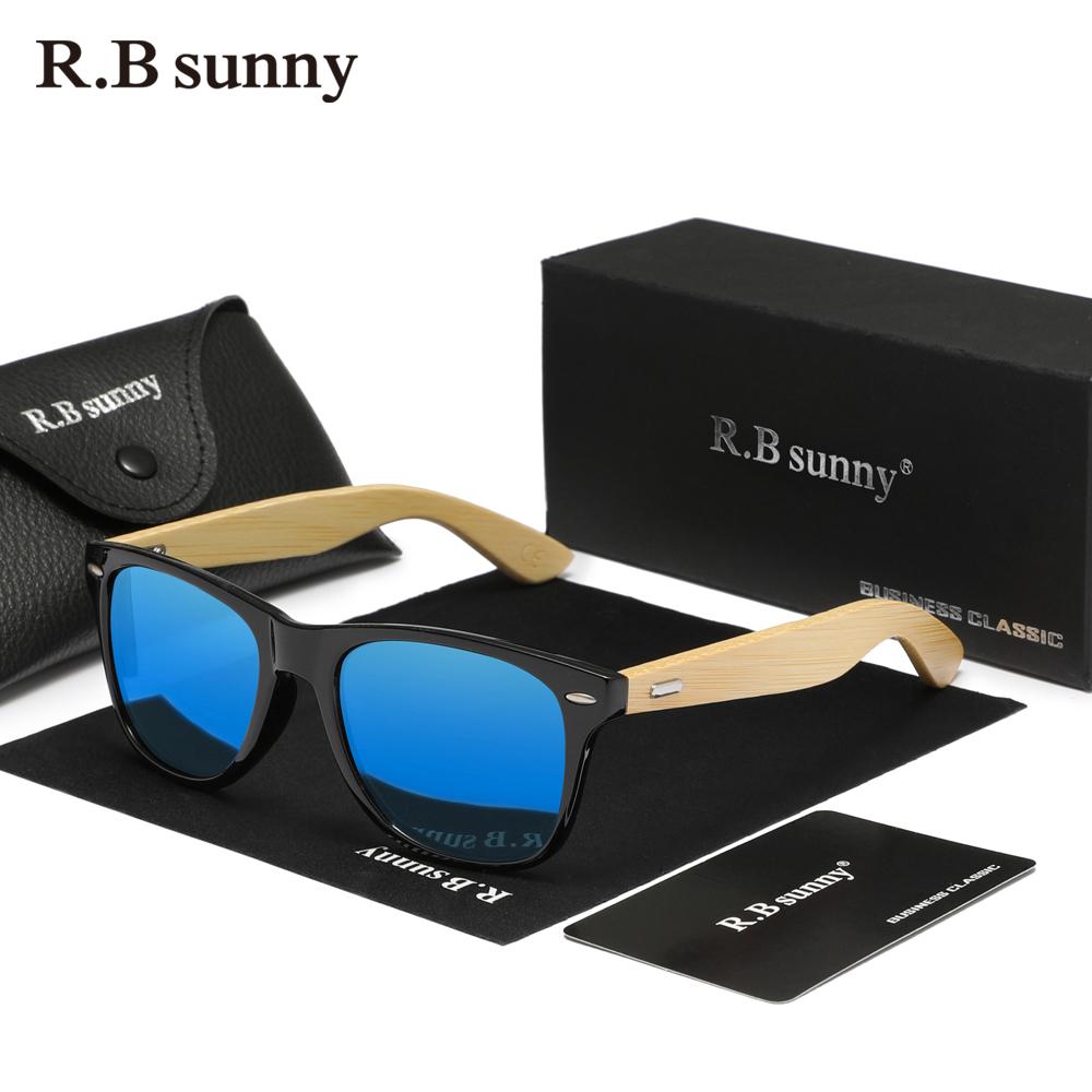 RBsunny Мужские поляризованные бамбуковые солнцезащитные очки Женские деревянные солнцезащитные очки Высококачественные мужские деревянные очки Oculos de sol Рыбалка Вождение