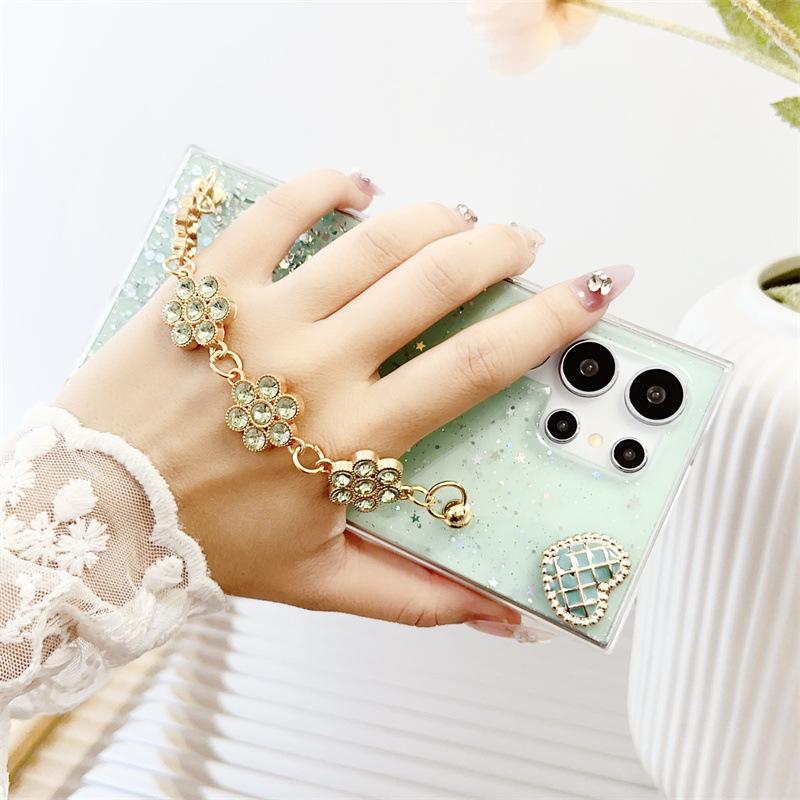 Чехол-накладка из мягкого силикона с блестками и браслетом Plum Blossom для Huawei Note8 Pro Y9S — защита от падения и стильный дизайн Love