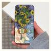 Чехол для телефона с рисунком под Ван Гога «Подсолнухи» для Samsung S25, S24, S23, S22, S20, S21, S10, Ultra, Plus, Lite, FE, Мягкий силиконовый черный чехол