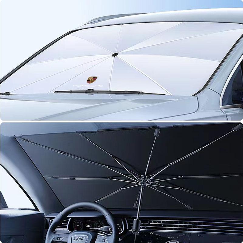 Car Windshield Sunshade Umbrella Protector Parasol Foldable For Porsche Cayenne Panamera Macan Boxster 911 Carrera-GT 944 918 917