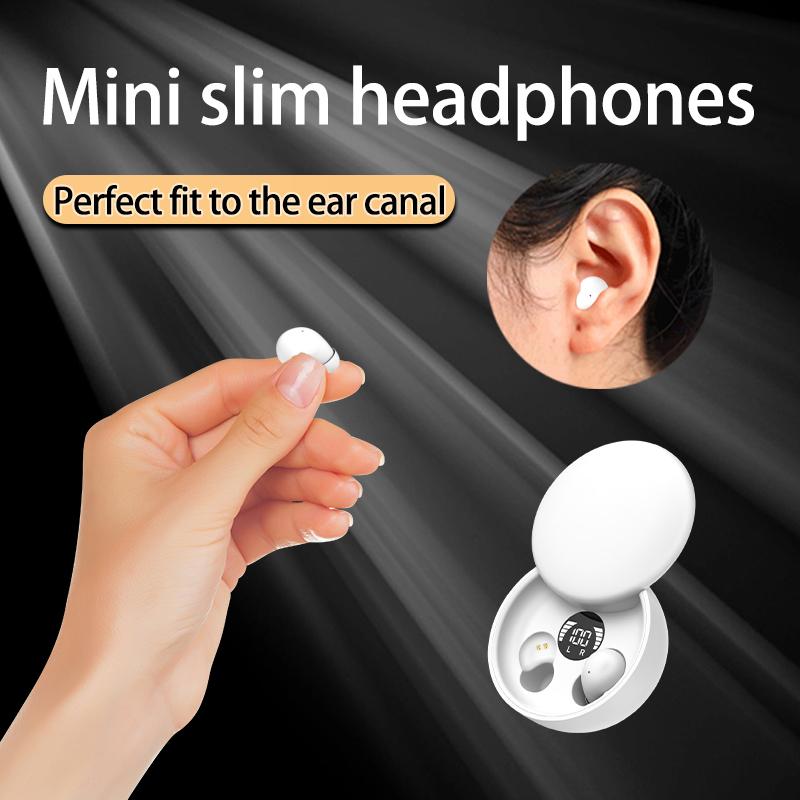 Беспроводные наушники TWS Sk26 Bluetooth 5.4, внутриканальные, невидимые, для сна, с микрофоном, с шумоподавлением, наушники Hi-Fi для музыки