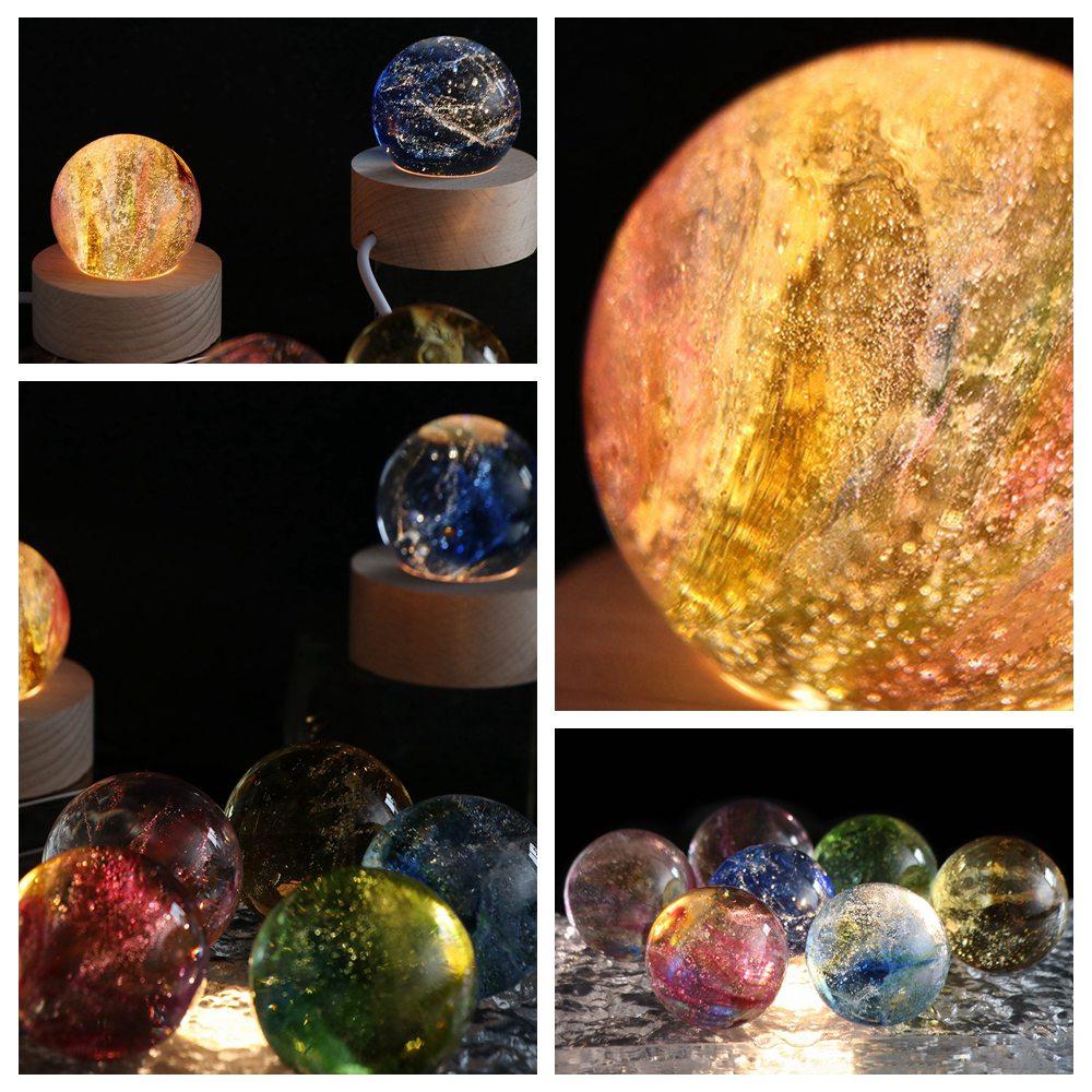 Smooth Led Night Lamp Chroma Ambient Light Interior Decoration Crystal Ball  Bedroom Decoration