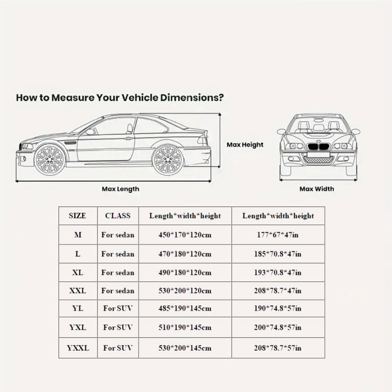 Универсальный чехол для автомобиля из Оксфордской ткани Полная защита автомобиля Всесезонный Защита от солнца Солнцезащитный Водонепроницаемый для автомобилей