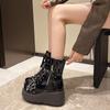Fashion 6.5CM New Boots for Women Fashion Hot Sale Punk Goth Platform Heels Wedge Autumn Women's Boots Casual Goth Punk Women's Shoes