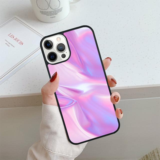 Переливающийся голографический арт чехол для телефона для iPhone 17 Air 14 15 16 13 12 Чехол для Apple Pro Max 6S Plus Coque