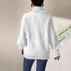 Women's Casual And Fashionable  Long Sleeved Knitted Solid Color Top Sweater