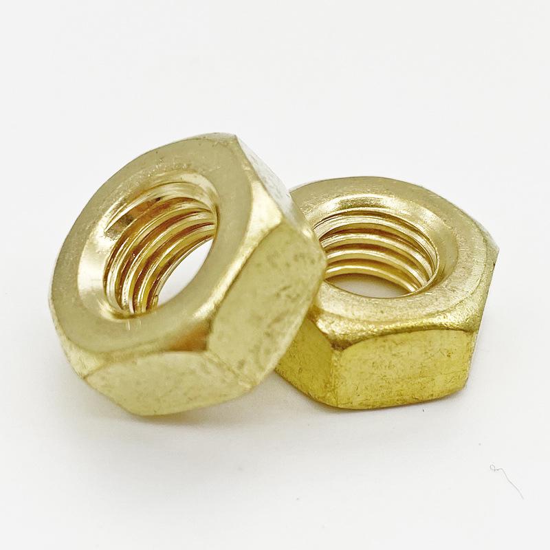 H59 Brass Hex Nut Copper Screw Cap, Metric Sizes M2.5-M12, Thin & Thick Options
