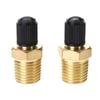 2PS1/4 Inch 1/8 Inch NPT Brass Air Tank Fill Valve NPT Solid Nickel Plated Brass Air Compressor Tank Fill Valve Auto Repair Tool