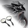 1 Set Rearview Mirrors Universal Folding Round Motorbike Modified Rear View