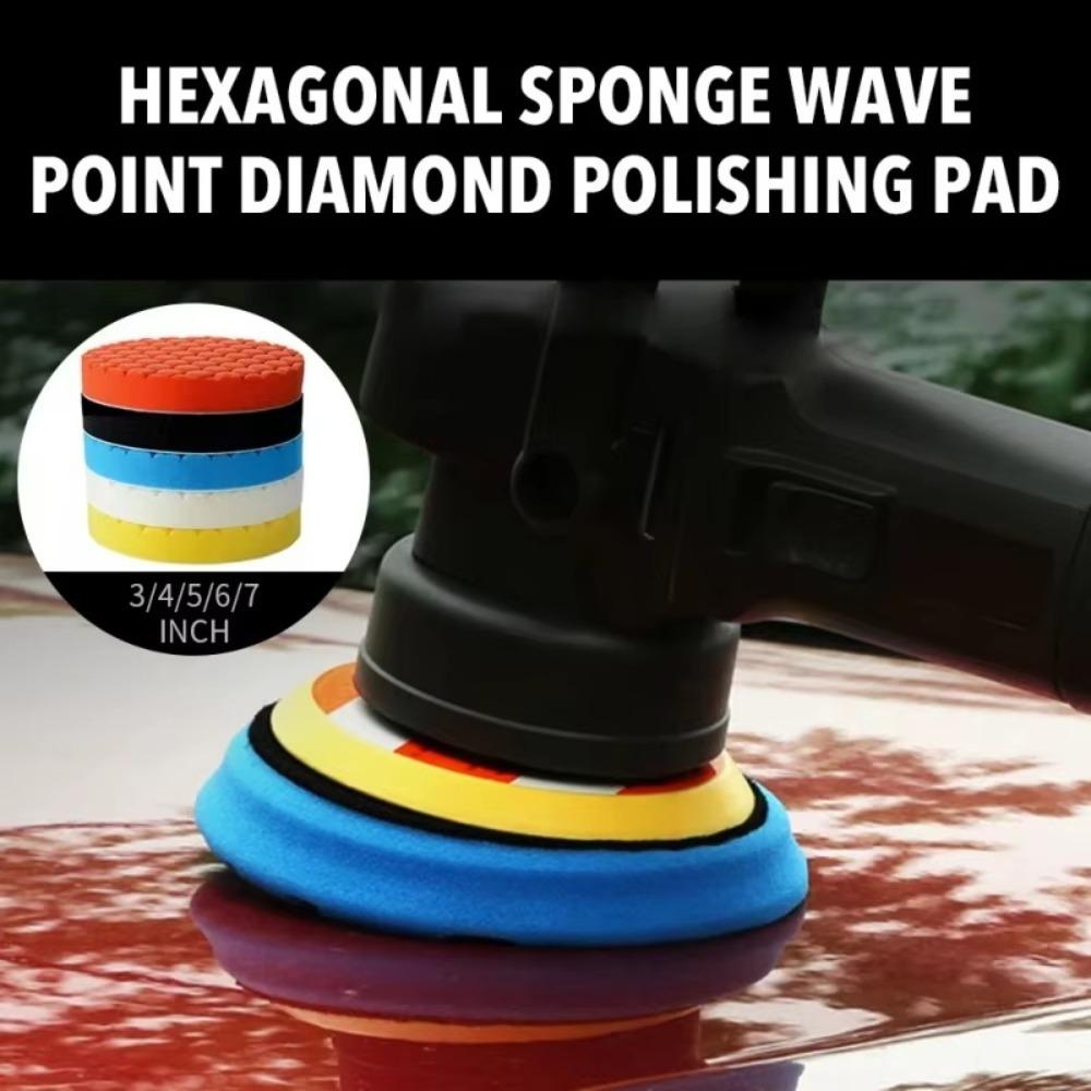 5pcs/Set 3/4/5/6/7 Inch Car Polishing Pad Kit Polisher Waxing Pads for Car Polisher Dril
