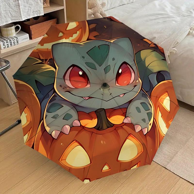 1pc Halloween, Pokémon [Automatic Folding Umbrella] Durable Iron Frame & Rod, Portable Folding, All Seasons, Home Travel Outdoor, Makes a Great Holida