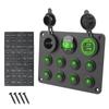 12 В 24 В 8-клавишный разъем Lighte Buttons USB-зарядные устройства для автомобиля RV Truck ATV UTV Camper Caravan тумблерный переключатель панель автоматического выключателя