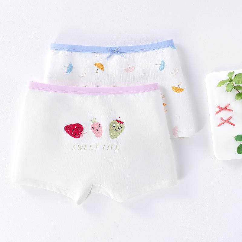 Детские антибактериальные трусы-боксеры с мультяшным рисунком, трусы из чистого хлопка для девочек - доступны в размерах S, M, L