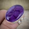 Ювелирные изделия из стерлингового серебра 925 пробы с натуральным африканским аметистом, кольцо с драгоценным камнем, подарок на день рождения